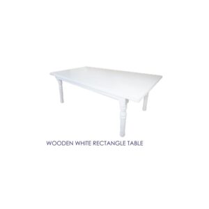 Wooden White Rectangle Table