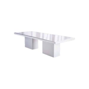 White Wooden Table With Mirror