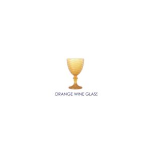 Orange Wine Glass