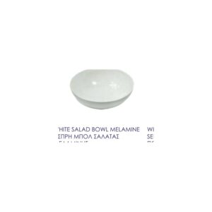 White Salad Bowl Melamine