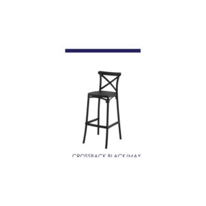 Crossback Black Stool