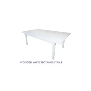 Wooden White Rectangle Table