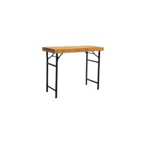 Blond Wooden Rectangle High Table