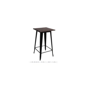 Dark Wooden Square High Table