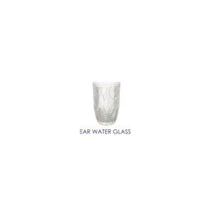 Clear Water Glass with Leaves