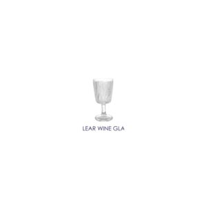 Clear Wine Glass with Leaves