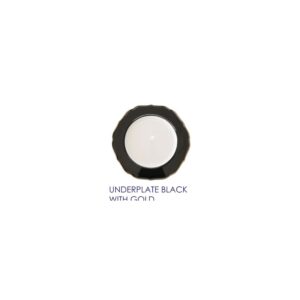 Underplate Black with Gold Rim