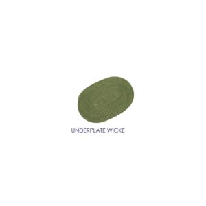Underplate Wicker Green Oval