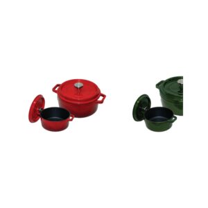 Round Enamel Red Pot
