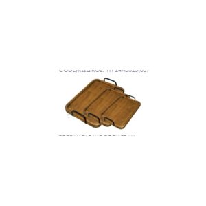 Rectangle Wooden Tray Double